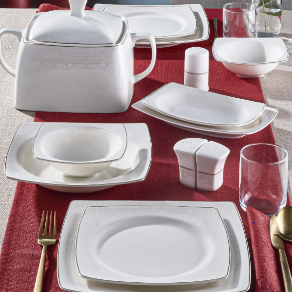 Güral Porselen Caroline 6171 62 Parça Yemek Takımı