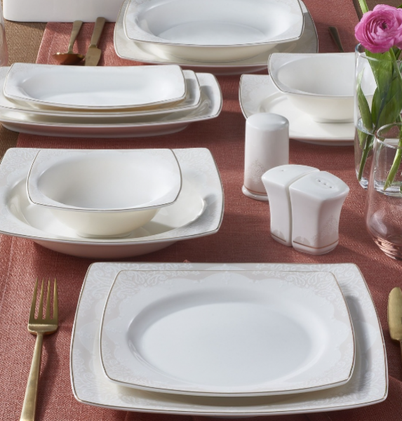 Güral Porselen Caroline 6172 62 Parça Yemek Takımı