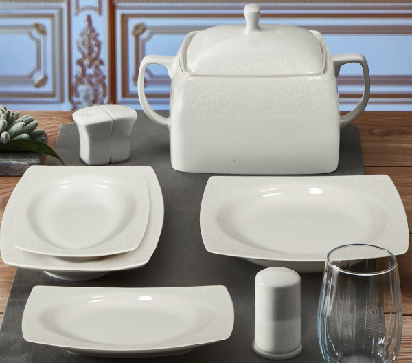 Güral Porselen Caroline 6109 62 Parça Yemek Takımı