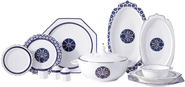 Korkmaz Mavera Collection A8339 87 Parça Yemek Takımı