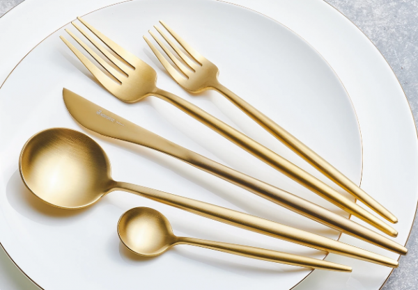 Karaca Jupiter Matte Gold Kutulu 60 Parça Çatal Kaşık Bıçak Takımı