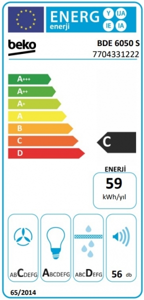 Arçelik Beko BDE 6050 S Davlumbaz