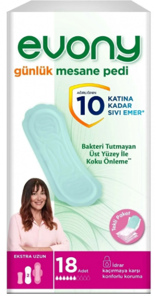 Evony Günlük Mesane Ped Extra Uzun 18 Adet