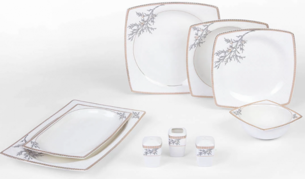Kütahya Porselen Bone Mare 1137521 62 Parça Yemek Takımı
