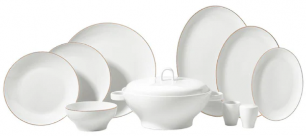 Korkmaz Lidya Collection Gold A8187 60 Parça Yemek Takımı (60 Parça)