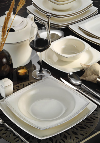 Kütahya Bone Mare 1079020 62 Parça Yemek Takımı