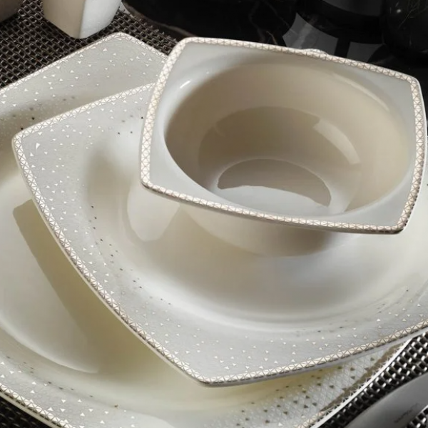 Kütahya Porselen Bone Mare 1175020 62 Parça Yemek Takımı