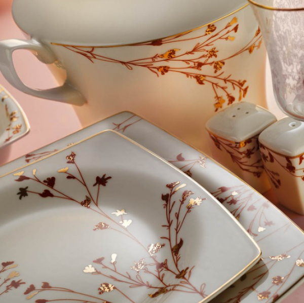 Kütahya Porselen Bone Mare 12255 62 Parça Yemek Takımı