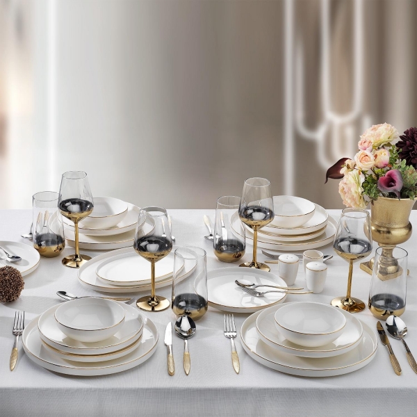 Schafer Adel GLD02 56 Parça Yemek Takımı