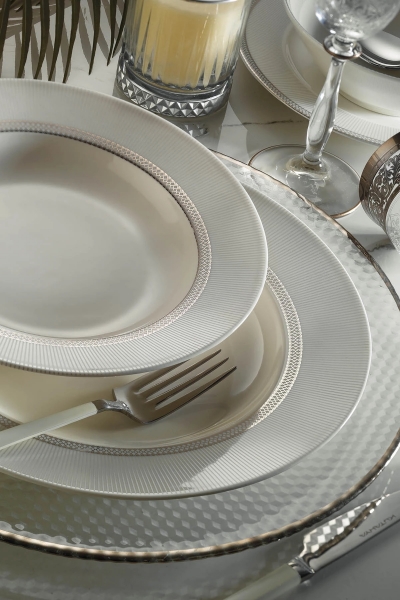 Kütahya Porselen Bone Kalipso 12054 62 Parça Yemek Takımı
