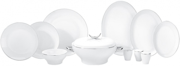 Korkmaz Lidya Collection Platin A8186 60 Parça Yemek Takımı (60 Parça)