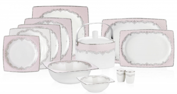 Bernardo Emily Pink 70 Parça Yemek Takımı