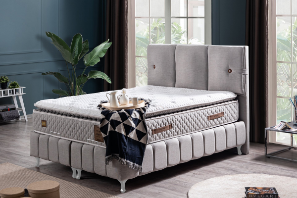 Setay Kuvars Kuartz Pedli 180x200 Baza+Başlık+Yatak Seti