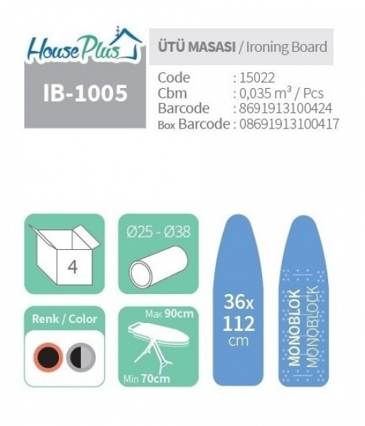 Doğrular Ib-1005 V Ütü Masası