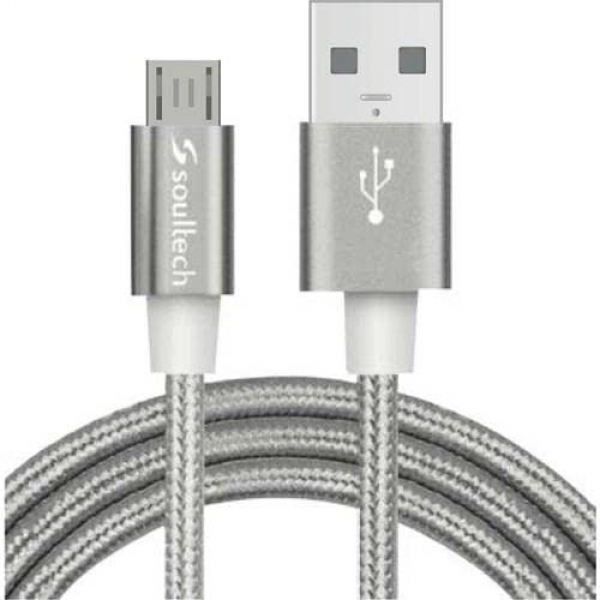 Soultech 2A Type-C Metal Rope Platinum Şarj Kablosu
