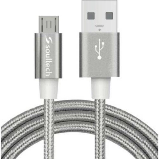 Soultech 2A Type-C Metal Rope Platinum Şarj Kablosu