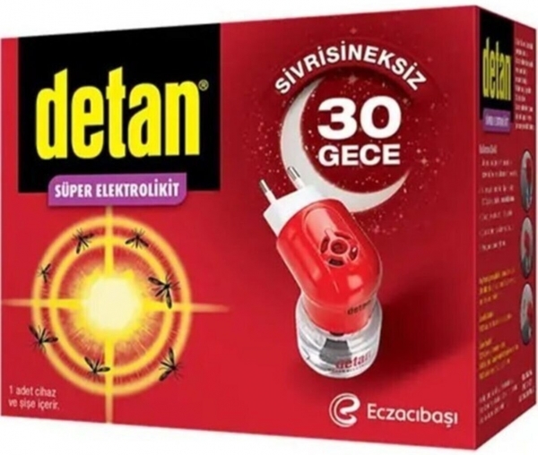 Detan Süper Elektrolikit 30 Gece Haşere İlacı