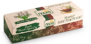 Noura Natural Demlik Poşet Naneli Siyah Çay 22 Adet