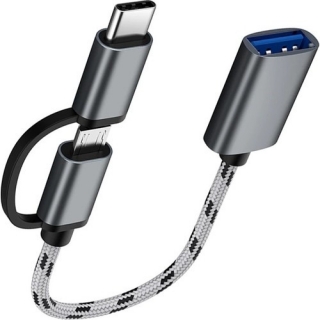 Alfais 4901 USB 3.0 to Type-C Micro USB OTG Dönüştürücü