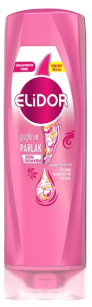 Elidor Superblend Güçlü ve Parlak Makademya Yağı ve Keratin 350 ml Saç Kremi