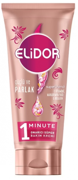 Elidor 1 Minute Onarıcı Güçlü ve Parlak 170 ml Saç Kremi