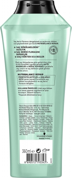 Gliss Nutribalance Repair 360 ml Şampuan