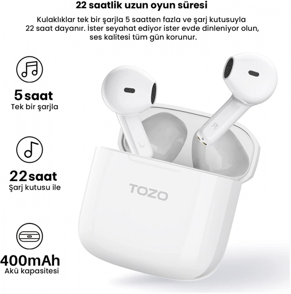 Tozo A3 Tam Kablosuz Kulaklık