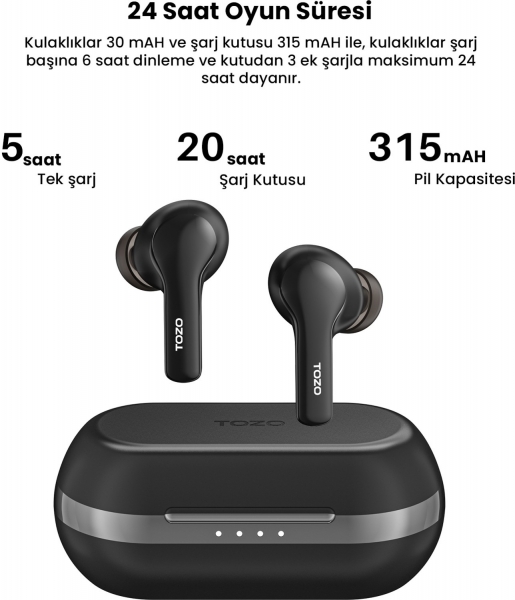 Tozo A00E2 Tam Kablosuz Kulaklık