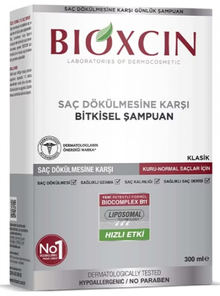 Bioxcin Saç Dökülmesine Karşı Bitkisel Kuru ve Normal Saçlar 300 ml Şampuan