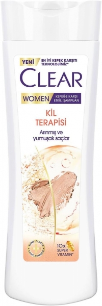 Clear Women Kepeğe Karşı Etkili Kil Terapisi Arınmış ve Yumuşak Saçlar 350 ml Şampuan