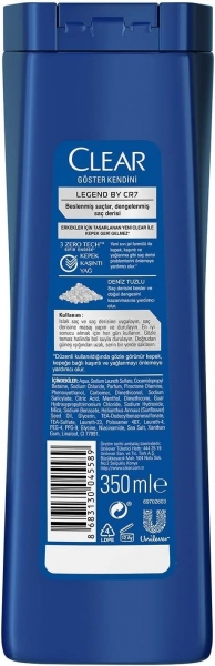 Clear Men Kepeğe Karşı Etkili Legend By CR7 Cristiano Ronaldo 350 ml Şampuan
