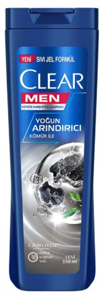 Clear Men Kepeğe Karşı Etkili Yoğun Arındırıcı Kömür ile 350 ml Şampuan