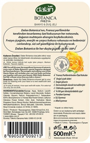 Dalan Botanica Frezya 500 ml Duş Jeli