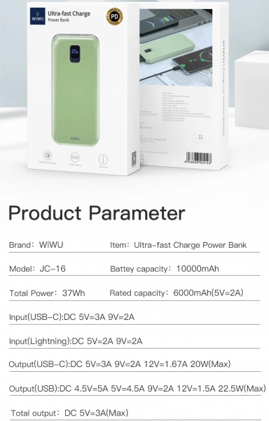 Wiwu JC-16 10000 mAh Powerbank