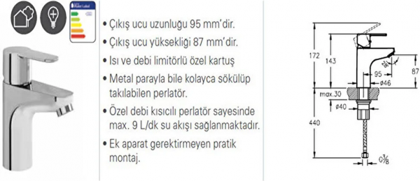 Artema Free S A42641 Lavabo Bataryası