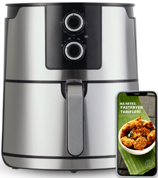 Kumtel HAF-07 Inox Fastfryer Air Fryer Fritöz