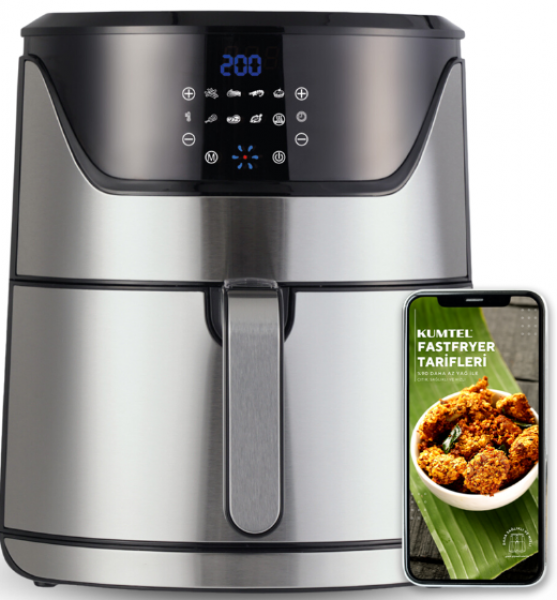 Kumtel Inox Digital Fastfryer HAF-08 Air Fryer Fritöz