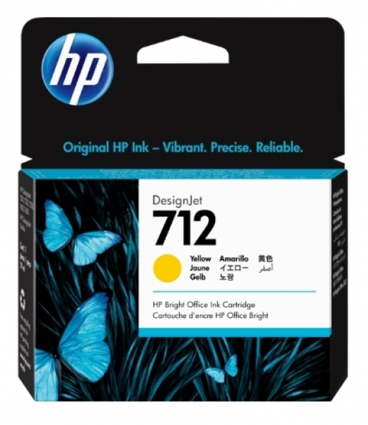 HP 712 Kartuş (Sarı / 29 ml)