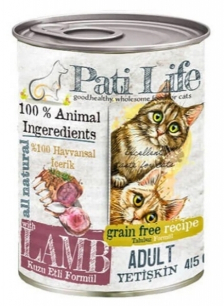 Pati Life Kuzu Etli 415 gr Kedi Maması