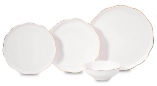 Korkmaz Manolya Collection A8160 60 Parça Yemek Takımı (Altın)