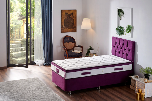 Niron Violet 90x200 Baza+Başlık+Yatak Seti
