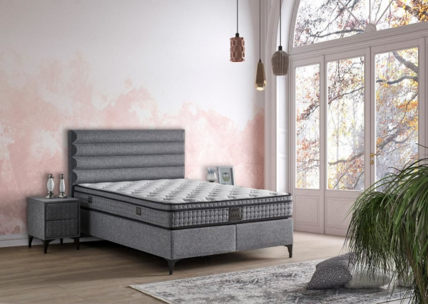 Mobilya Dükkanım Luna 140x190 Baza+Başlık+Yatak Seti