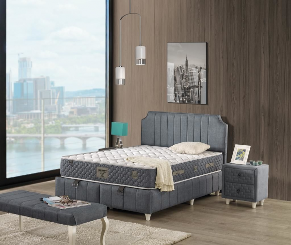 Mobilya Dükkanım Bernita 120x200 Baza+Başlık+Yatak Seti
