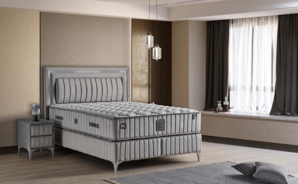 Mobilya Dükkanım Flora 160x200 Baza+Başlık+Yatak Seti