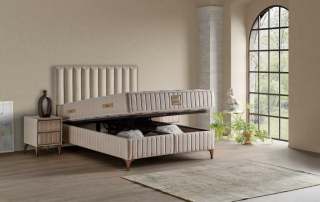 Mobilya Dükkanım Lidya 120x200 Baza+Başlık+Yatak Seti