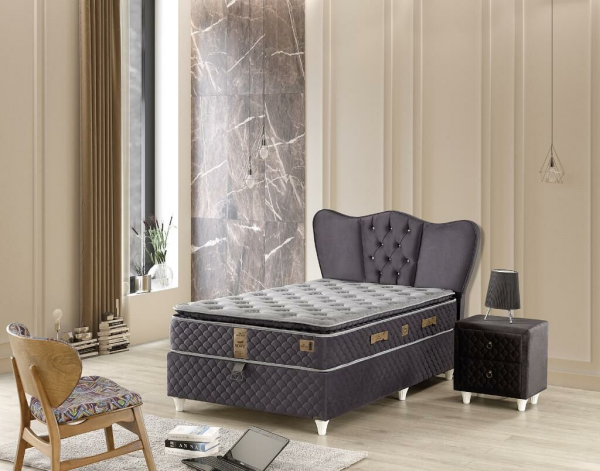 Mobilya Dükkanım Lara 150x200 Baza+Başlık+Yatak Seti