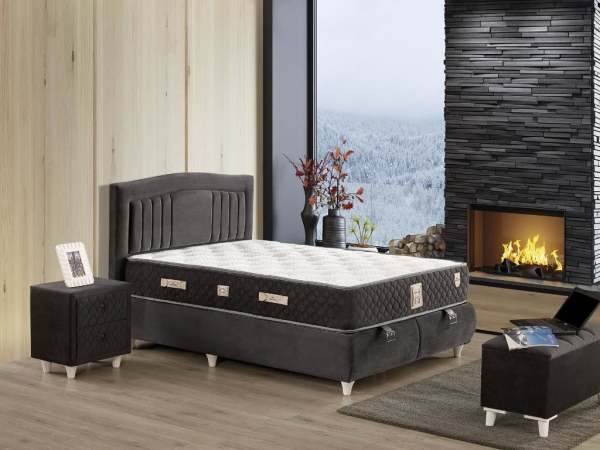 Mobilya Dükkanım Kayra 180x200 Baza+Başlık+Yatak Seti