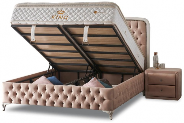 Mobilya Dükkanım King 160x200 Baza+Başlık+Yatak Seti