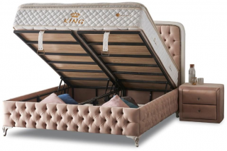 Mobilya Dükkanım King 160x200 Baza+Başlık+Yatak Seti