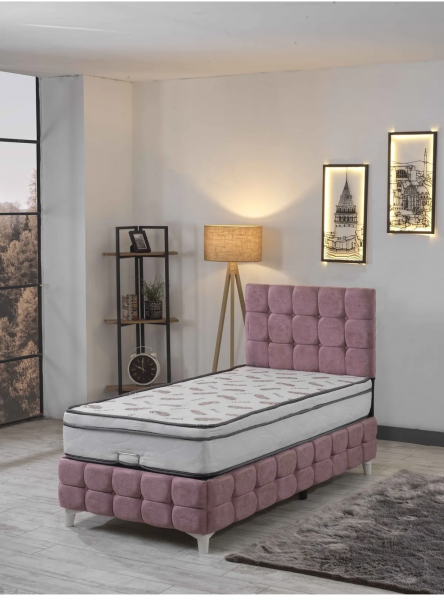 Polonil Letra 90x190 Baza+Başlık+Yatak Seti